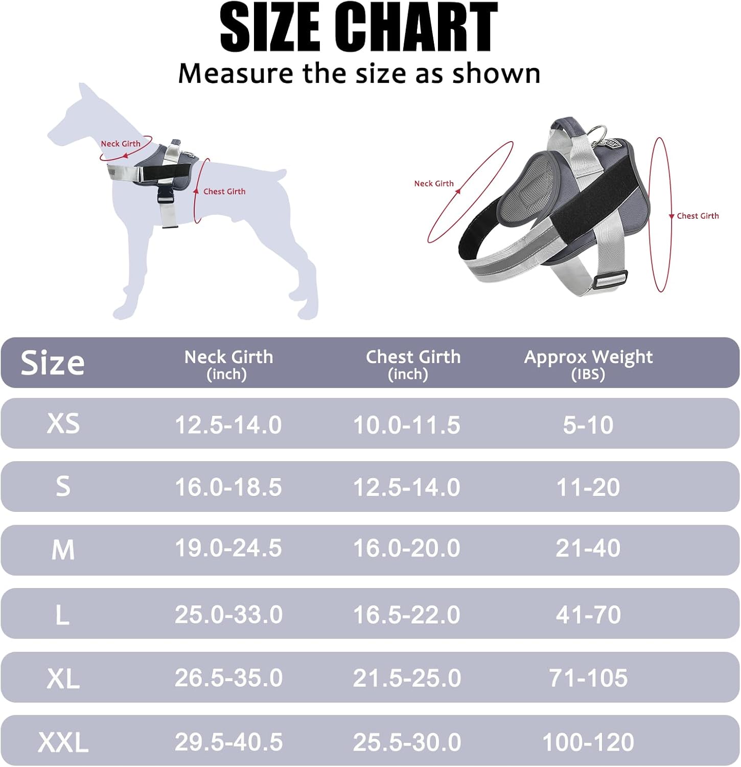 Bolux Dog Harness, No-Pull Reflective Dog Vest, Breathable Adjustable Pet Harness with Handle for Outdoor Walking - No More Pulling, Tugging or Choking