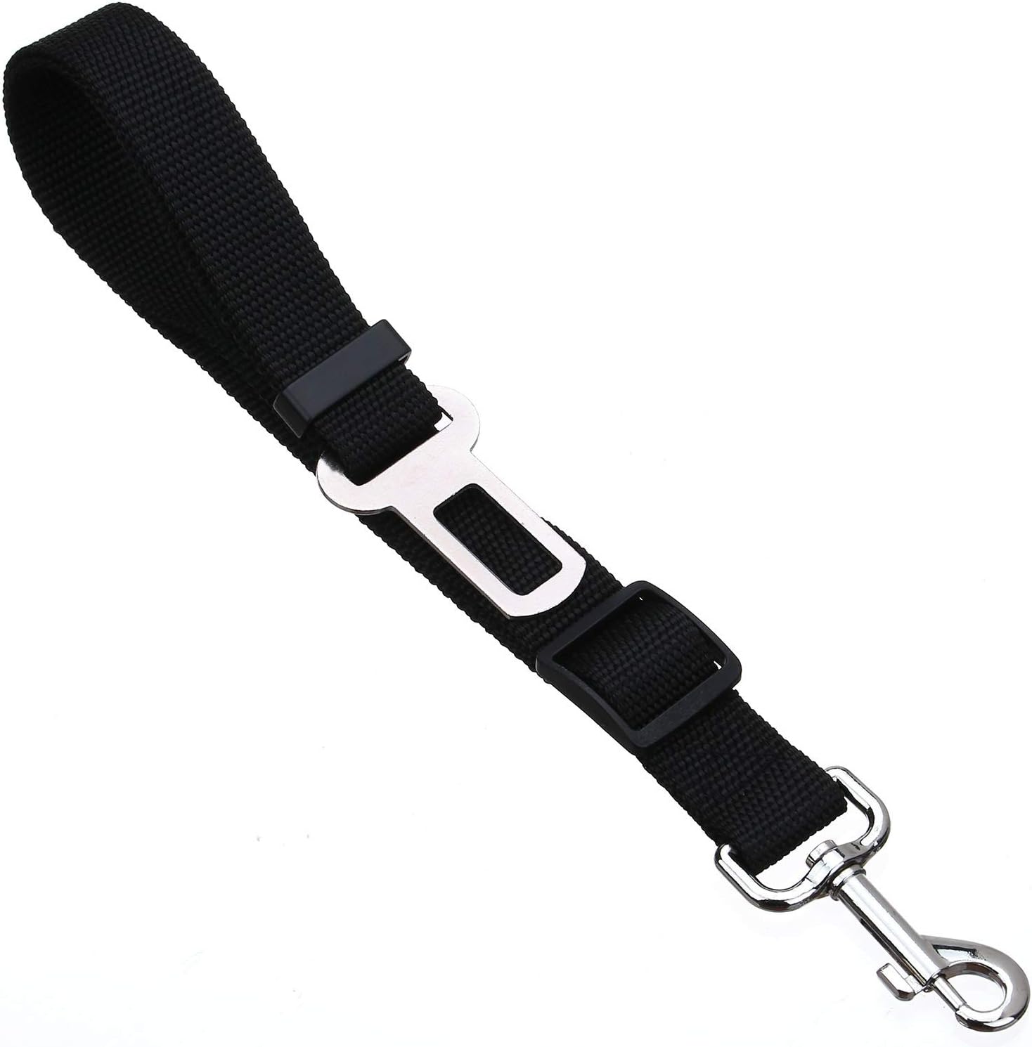 Elisel Elisel 2 Packs Adjustable Length Pet Dog Cat car seat Belt Pet seat Belt Pet Accessories for Dogs Cats and Pets (Black Pink)