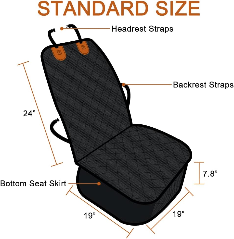 Paw Jamboree Car Front Seat Covers for Dogs Scratch-Proof Pet Car Seat Cover Non-Slip Car Seat Protector for Dogs Bucket Seat Cover