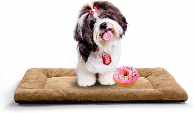 Dog Beds Crate Pad for Small Dogs Fit Metal, Ultra Soft, Washable & Anti-Slip by VERZEY