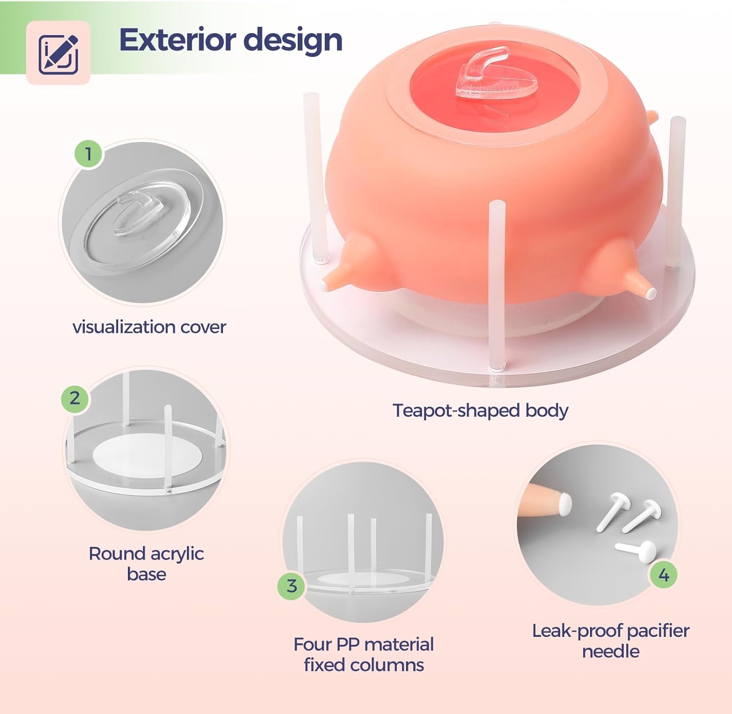 Nursing Nipple for Kittens,Puppy Milk feeders for Multiple Puppies with 4 Nipples & Support Base,Smooth Flow Nipple for Kittens,Ideal Replacement for Nursing Bottle kit,200ml Capacity(Pink)