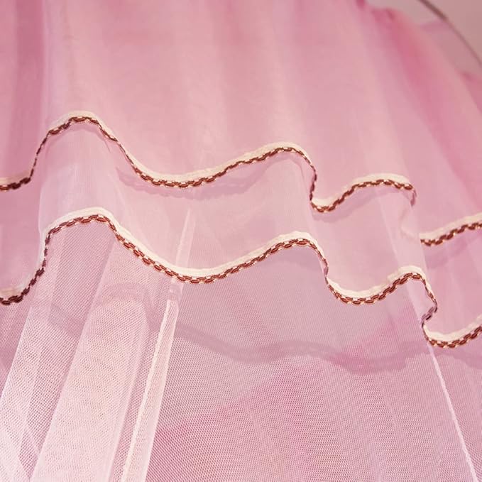 Breathable Round Canopy Lace Princess Net Bed Curtain Netting ()