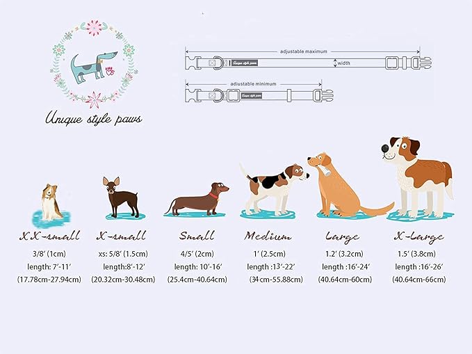 Unique style paws Dog Collar Metal Buckle Collar Gift - Image 5