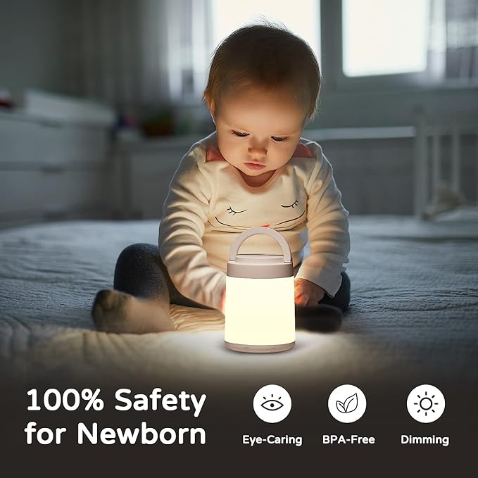 Baby Night Light for Baby Nursery Lamp,10 Colors+8 Dimmable Night Lights for Kids Lantern,Rechargeable+Remote+Touch Nightlight for Kids Room,1800mAh Touch light, Night Lamp for Nursery,Christmas Gifts