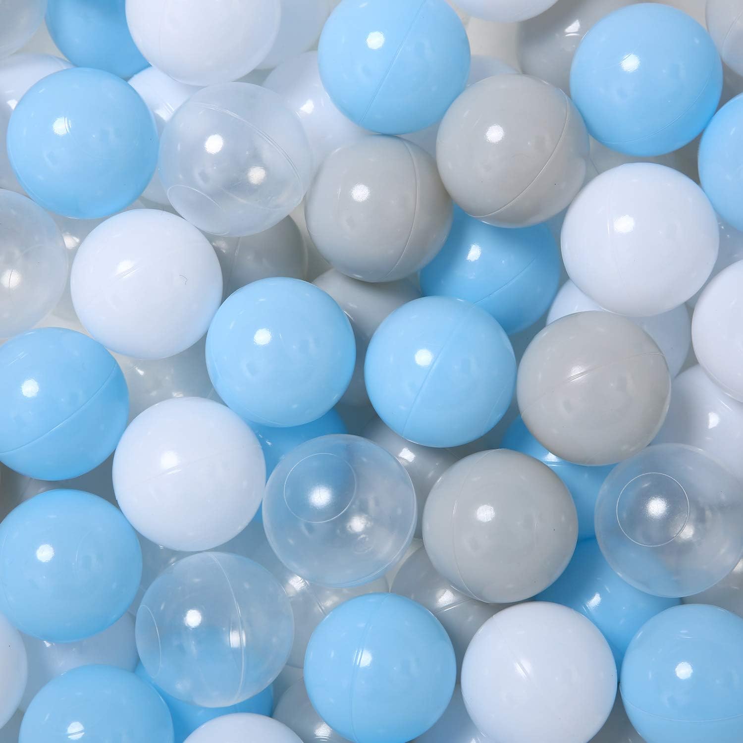 GOGOSO 100 Pieces Ball Pits Balls - 2.2 inch Pearl Pink Plasticballs for Children Toddlers Plastic Oceanball Swim Toys Bals for Kids Playhouse Pool