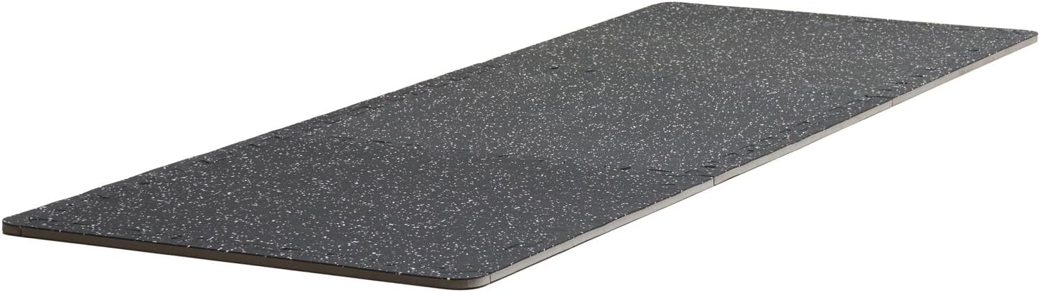 VEVOR 0.56 Inch Thick Gym Floor Mats, 25 Tiles Rubber Top with EVA Foam, 25" x 25" Gym Flooring Workout Mat with 100sq.ft Coverage, Interlocking Puzzle Mats for Home, Garage, Black & White