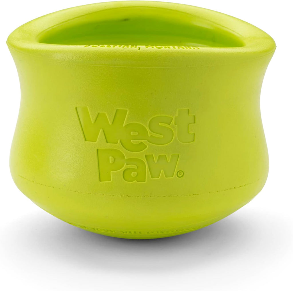 WEST PAW Zogoflex Toppl Treat Dispensing Dog Toy Puzzle – Interactive Chew Toys for Dogs – Dog Toy for Moderate Chewers, Fetch, Catch – Holds Kibble, Treats, X-Large, Granny Smith