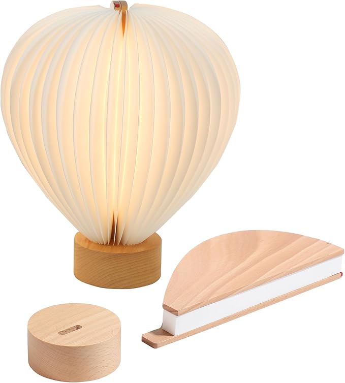 Hot Air Balloon Warm Night Light,Dimmable Touch Lamp for Bedroom,Portable Table Bedside Lamp,hot air balloon lantern decor,1200 mAh battery,Portable Camping Lamp for Outdoor,Bedroom,Party Decor
