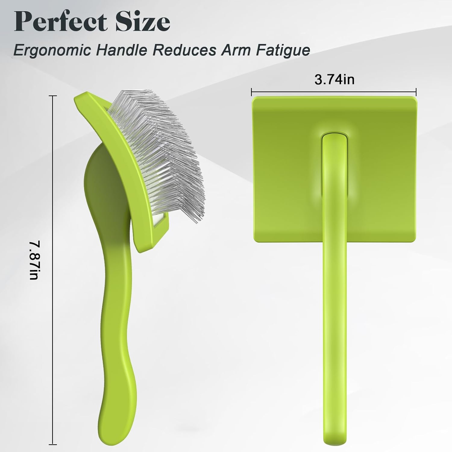 2PCS Slicker Brush for Dogs & Pet Comb,Professional Dog Grooming Brush (Goldendoodles,Poodles,Labradoodles) with Extra Long Pins to Effectively Remove Tangles, Knots and Mats (Green)