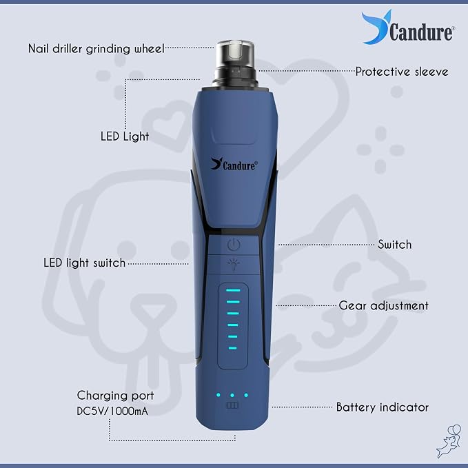 Candure Dog Nail Clipper with LED Light - Image 8