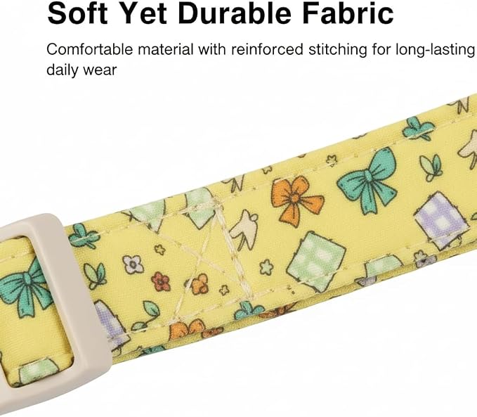 Small Dog Collar with Cute Bowtie Print, Girl Dog Collar - Image 9