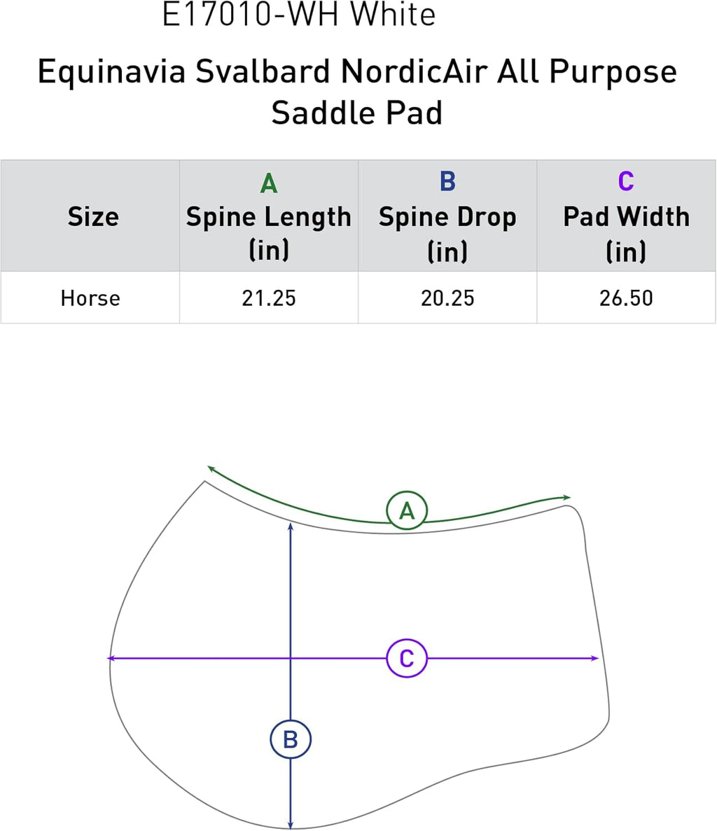 Equinavia Svalbard NordicAir™ Tech All Purpose Saddle Pad | Breathable Micromesh | Contoured Shape