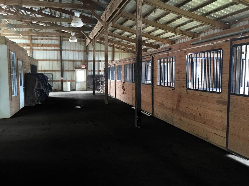 American Floor Mats - Horse/Stable Mats - Heavy Duty Stall Mats - Thick, Durable Rubber Flooring Solid Black 3/4" Thick – 4' x 10' Mat
