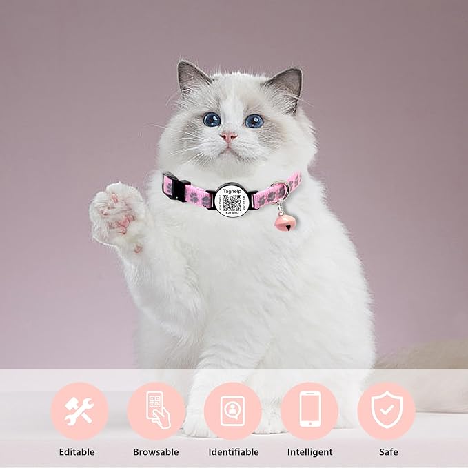 Smart QR Code Cat Collar 2-Pack: Your Cat's Digital Safety Profile, Breakaway - Image 5