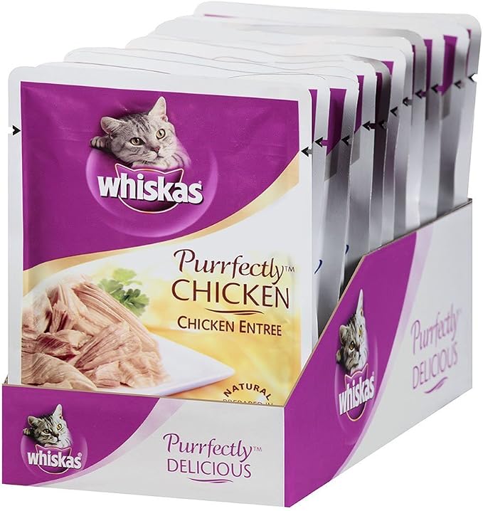 Whiskas Purrfectly Chicken Wet Cat Food Chicken Entree Flavor 3 Ounces - Image 4