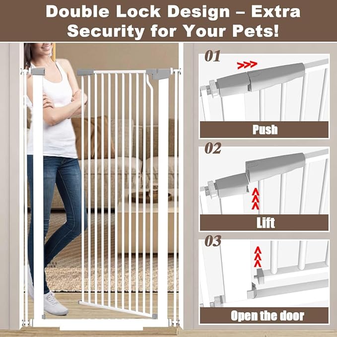 Fairy Baby 51.18" High Extra Tall Cat Gate, 29.5"-40.5" Wide Baby Gate - Image 4