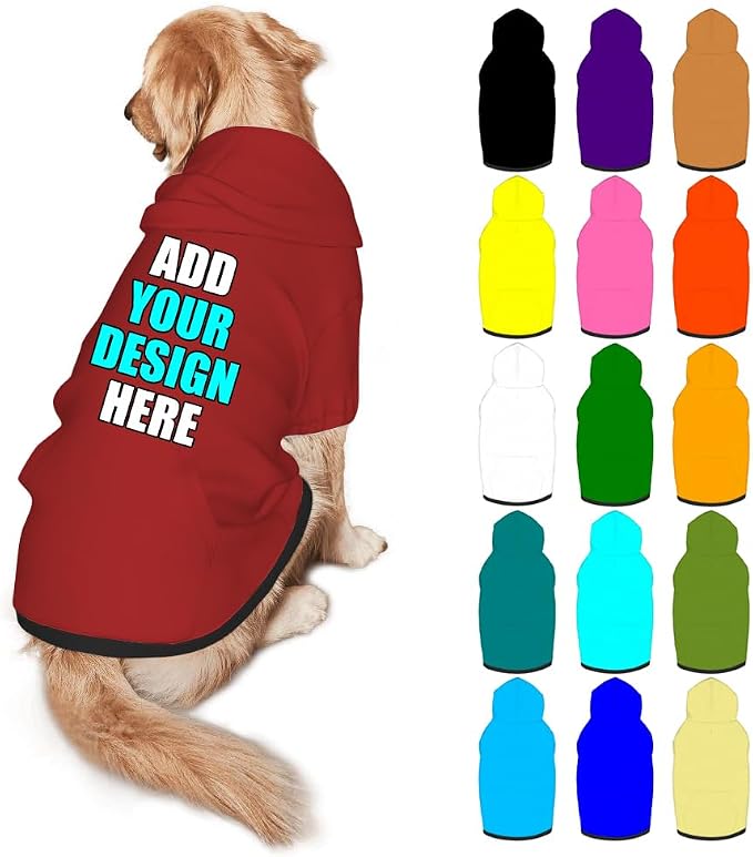 Customized Dog Hoodie with Name Logo Personalized Text Soft & Warm by Mynvzrk