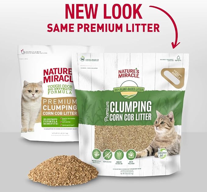 Nature's Miracle Premium Clumping Corn Cob Litter, Tough Odor Bio-Enzymatic - Image 9