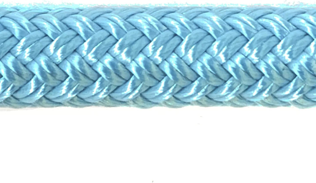 Double Braid Lead Rope with Eye Splice Loop, 12-14FT Lengths (Ice Blue, 12 ft.)