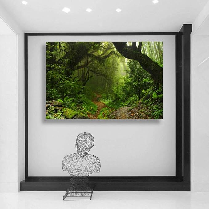 SIGNWIN-Canvas Wall Art-Sunshine in The Forest -Canvas Prints Home Artwork Decoration for Living Room,Bedroom - 12x18 inches