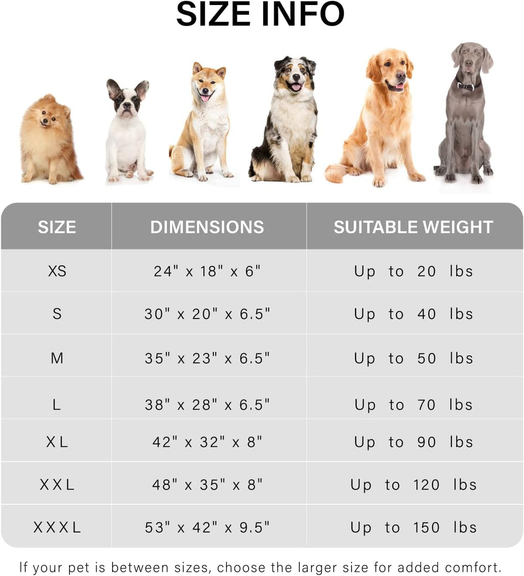 Made4Pets Orthopedic Dog Bed for Medium Dogs, Supportive Foam Medium Pet Bed Sofa with Washable Removable Cover, Waterproof Dog Couch Bed, Non-Slip Bottom and Egg-Crate Foam, Grey