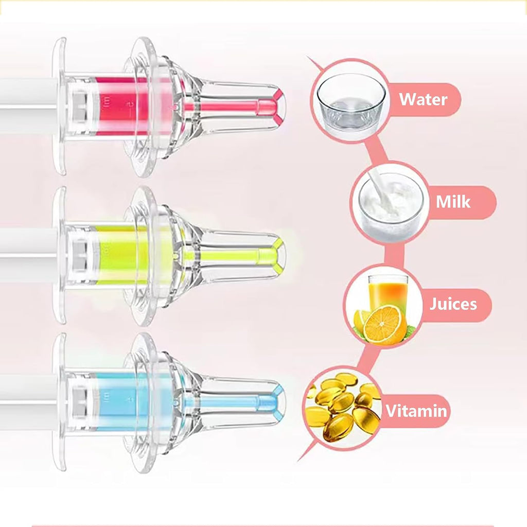 Pet Liquid Feeding Kit Pet Feeding Syringe Soft Tip, Cat Dog Syringe Bottles for Pet Feeding,Pet Medical Feeding Dispenser Tool (White)
