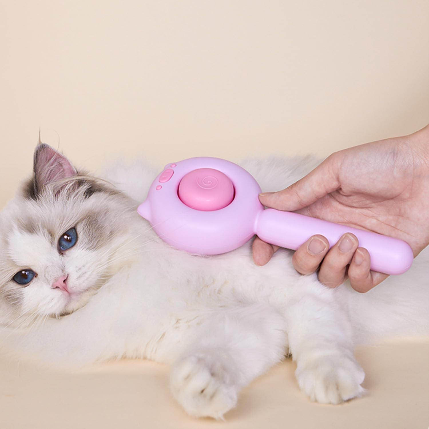 Cat Brush Dog brushes with Release Button for Shedding Grooming, fit for Long or Medium Haired Cats, Lightweight Skin Friendly Pet Brush Hair Removal Comb Brushes for Kitten