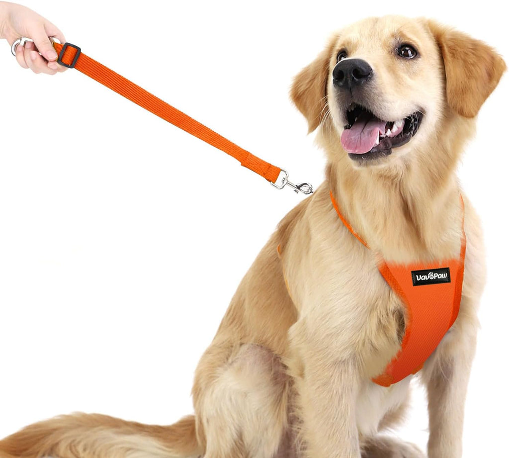 Dog Seat Belt, Safety Vest Dog Car Harness with Adjustable Buckle Dog Seat Belt for Vehicle Nylon Pet Safety Seat Belts Heavy Duty(S, Orange)