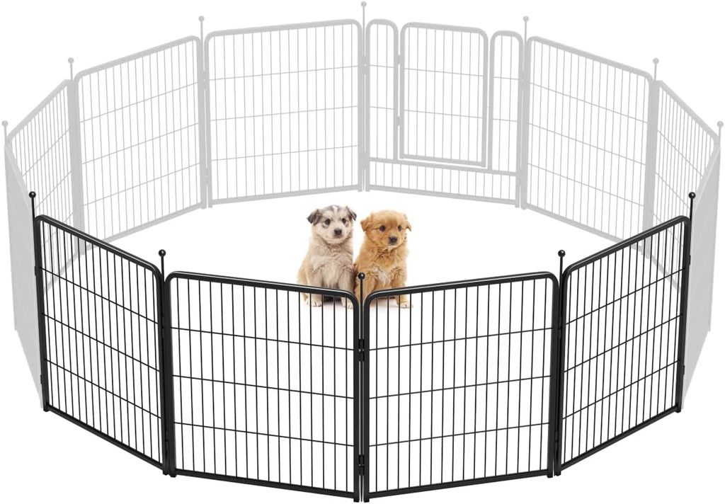 FXW Rollick Unleashed Dog Playpen for Indoor, Yard, RV Camping, 32 inch 4 Panels for Small and Medium Dogs, Black│Patented