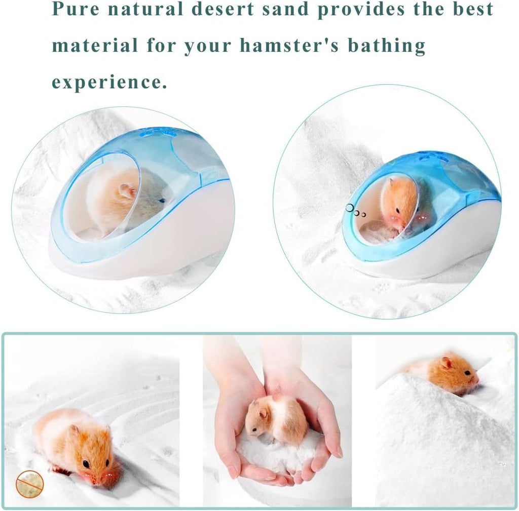 Hamster Bath Sand, 3lb Dust Free Desert Sand or Potty Litter Sand for Hamster Chinchillas Gerbil Syrian Mice Small Animals