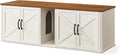 Feandrea Double Cat Litter Box Enclosure, Modern Litter Box Furniture Hidden by FeandreabySONGMICSHOME