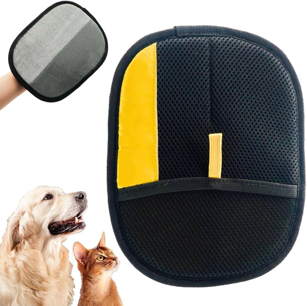 2025 Upgrade Pet Hair Remover Gloves, Reusable Cat Dog Grooming Gloves Pet Hair Remover Electrostatic Gloves, Premium Efficient Pet Hands on for Dogs, Cats & Horses with Long and Short Hair Fur (2)