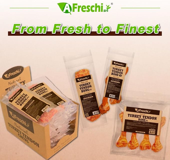 A Freschi srl Turkey Tendons for Dogs, Long-Lasting, Hypoallergenic Rawhide - Image 8