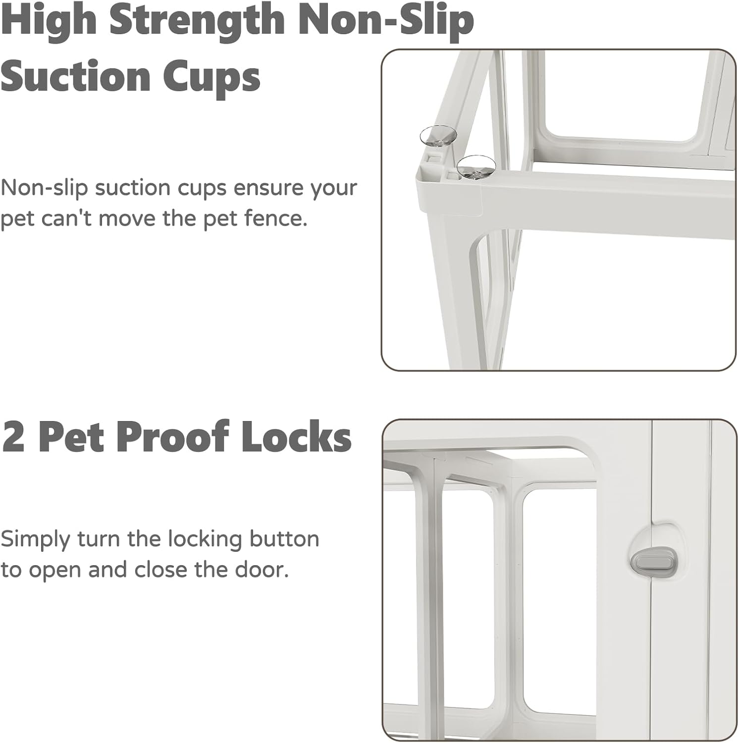 Clear Acrylic Dog Playpen with Door, for Puppy Cat Rabbit Transparent Pet Pen, Dog Playpen Indoor, Dog Fence, Easy Assemble & Cleaning Dog Pen for Small & Medium Dogs (29.5“ Height, 10PCS)