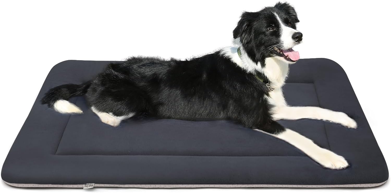 Magic Dog Bed - Soft Crate Pad Mat for Medium/Large Dogs, 36 Inch Machine Washable Kennel Pad with Non-Slip Bottom, Dark Gray