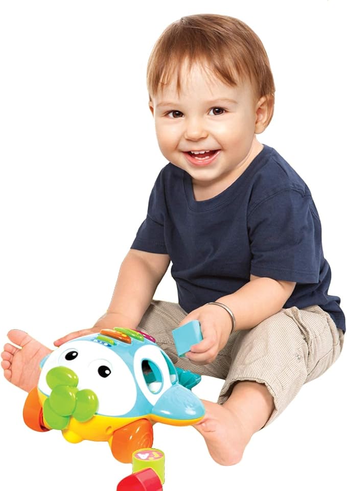 Musical Shape Sorter Plane, Pull-Along Toy - Talking and Singing Airplane Toy with Music for Toddlers and Kids, Ages 12 Months+