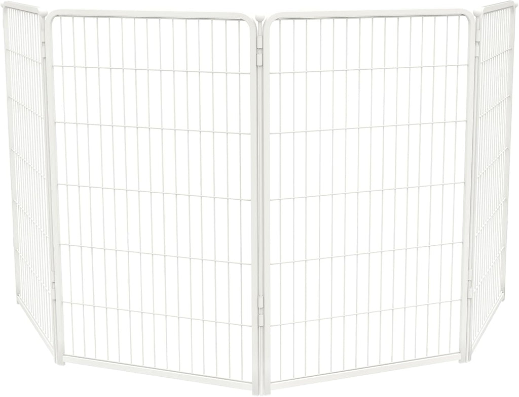 FXW Homeplus Unleashed Indoor Dog Playpen - Stress-Free and Safe Play, Heavy Duty 45 Inch 4 Wire Panels Dog Pen for Large Dogs, White│Patented