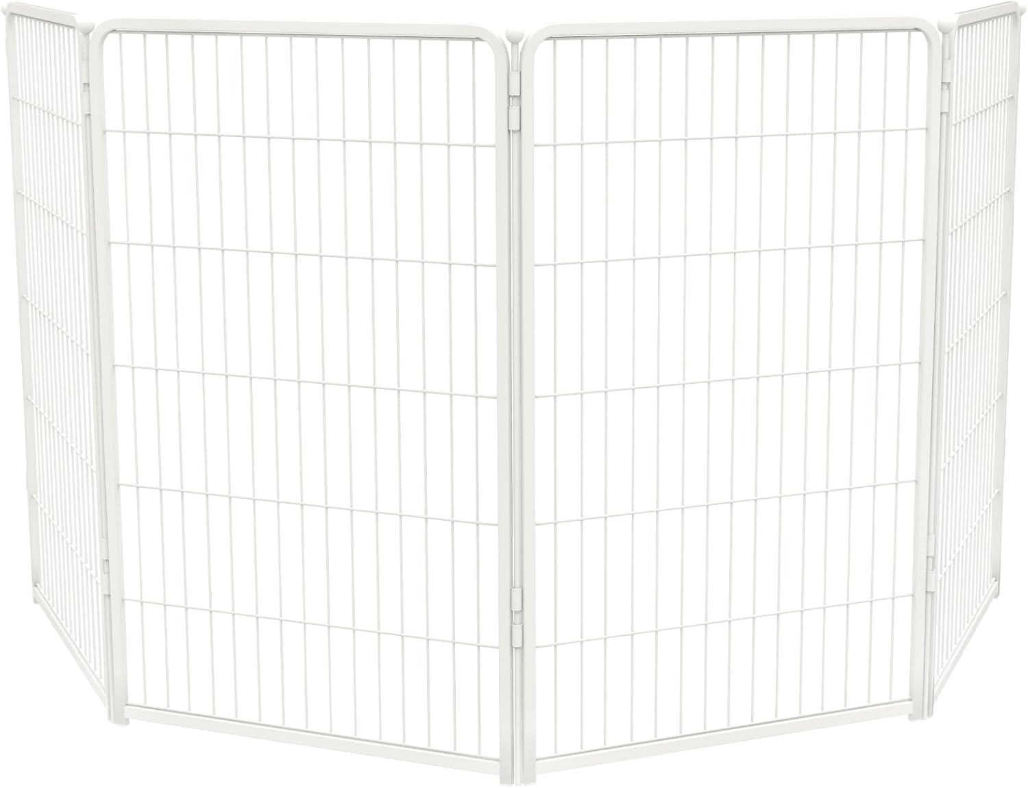 FXW Homeplus Unleashed Indoor Dog Playpen - Stress-Free and Safe Play, Heavy Duty 45 Inch 4 Wire Panels Dog Pen for Large Dogs, White│Patented