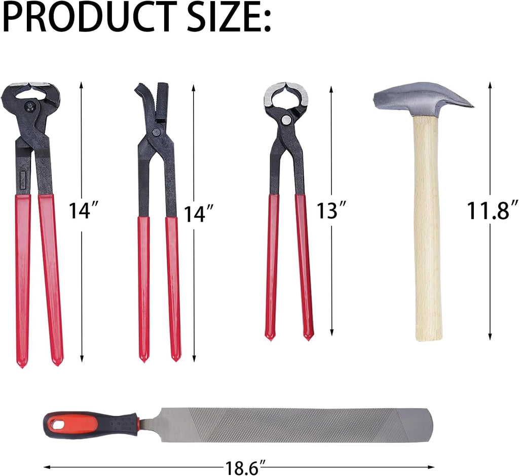 1112 Temp 11pcs Farrier Tools Farrier kit Horse shoeing Tools Farrier Supplies Farrier Tools for Horses Cattle Sheep and Donkeys