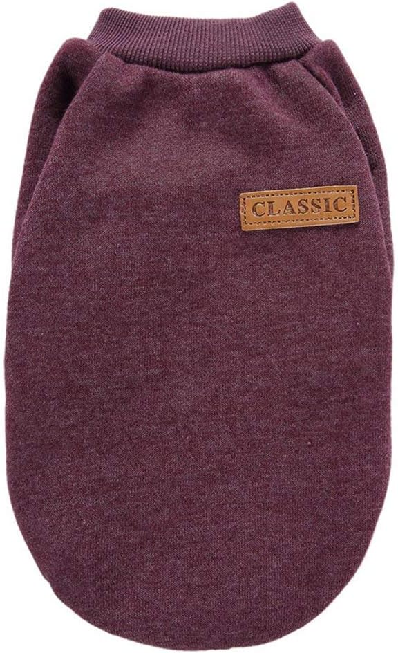 Jecikelon Dog Clothes Dogs Sweater Soft Puppies Clothing Winter Puppy Sweaters Warm Outfit for Dogs Small XXS XS Cat Apparel (Brown, XS)