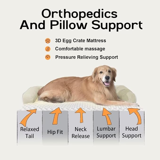 Large Dog Bed Orthopedic Washable: Extra XL XLarge Big Dog Bed - Image 2