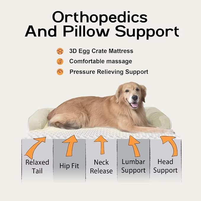 Large Dog Bed Orthopedic Washable - Image 2