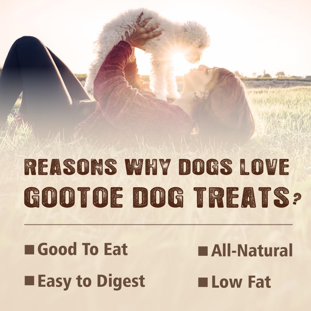 Gootoe Turkey Tendons for Dogs –All-Natural, Hypoallergenic Dog Treats, Rawhide Alternative, Long Lasting Puppy Chews, Healthy Dog Treats for Medium Breeds, Rope (M), 16 oz Pack (1 lb)