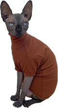 Sphynx Hairless Cats Shirt Cotton Cat Turtleneck Sweater Pullover Kitten by Kitipcoo