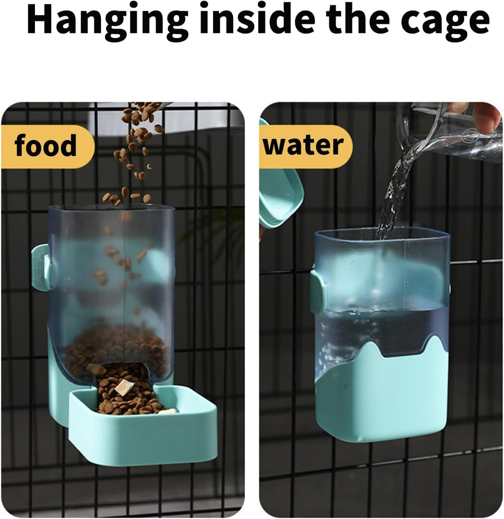 PODOO 24oz No Drip Bunny Water Feeder, Rabbit Water Dispenser, Hanging Automatic Pet Water Dispenser, Hanging Outside or Inside The Cage for Ferret Guinea Pig Rat Cat Puppy (Water)