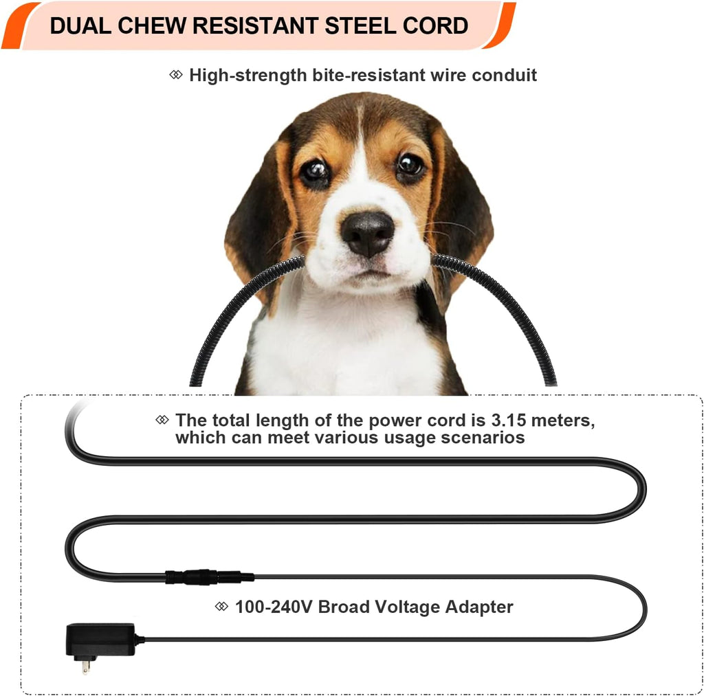 Heated Dog Bed with12V～24V Safe Voltage, Electric Heating Arthritis Orthopedic Dog Bed with Thickened Memory Foam, Heated Pet Bed with Waterproof Cover for Medium Dogs, Large Dogs (Large)