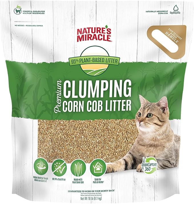 Nature's Miracle Premium Clumping Corn Cob Litter, Tough Odor Bio-Enzymatic - Image 2