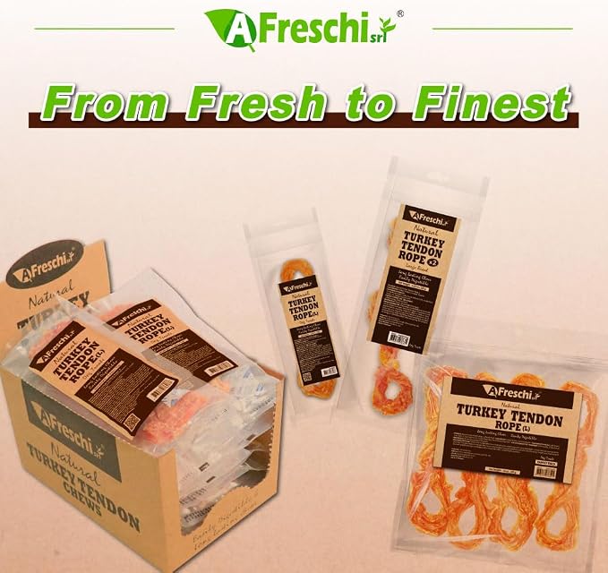 A Freschi srl Turkey Tendons for Dogs, USA-Sourced, Healthy Dog Treats - Image 8