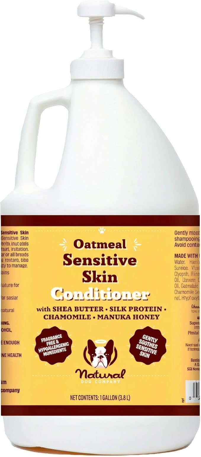 Natural Dog Company Sensitive Skin Dog Conditioner – Oatmeal Moisturizing by NaturalDogCompany