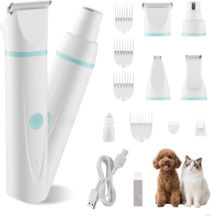 VEVOR Dog Clippers for Grooming, 4 in 1 Dog Grooming Kit, Low Noise, by VEVOR